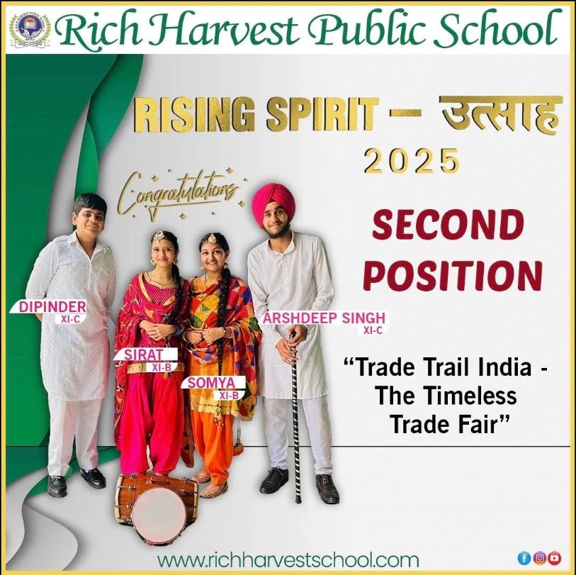 Second Position 🥈 at the Rising Spirit – उत्साह 2025
